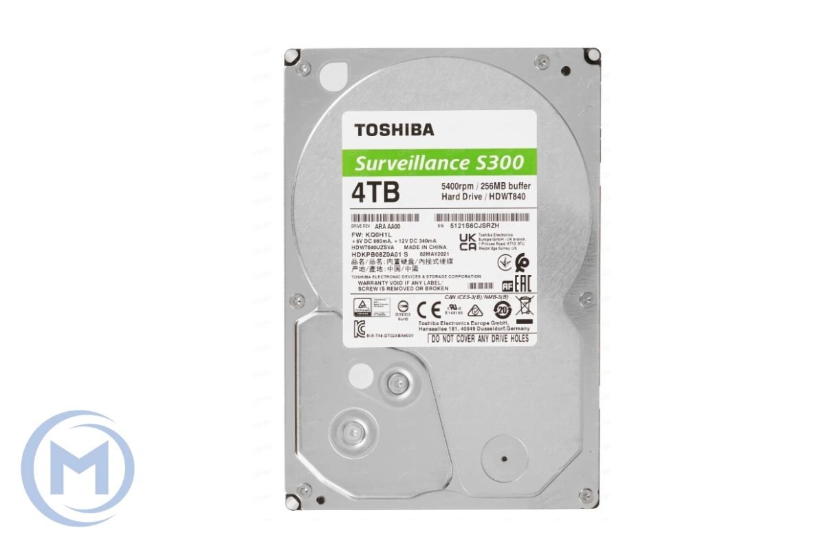 Жесткий Диск Hdd 4Tb, Toshiba S300, 5400Rpm, 256Mb, Sata Iii, S300 Surveillance [Hdwt840Uzsva]