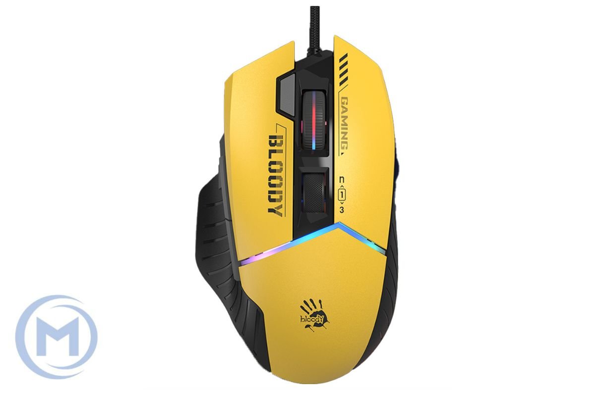 A4TECH BLOODY W95 MAX GAMING MOUSE 12000CPI SPORT LIME RGB EXTRA FIRE ACTIVE USB BLACK
