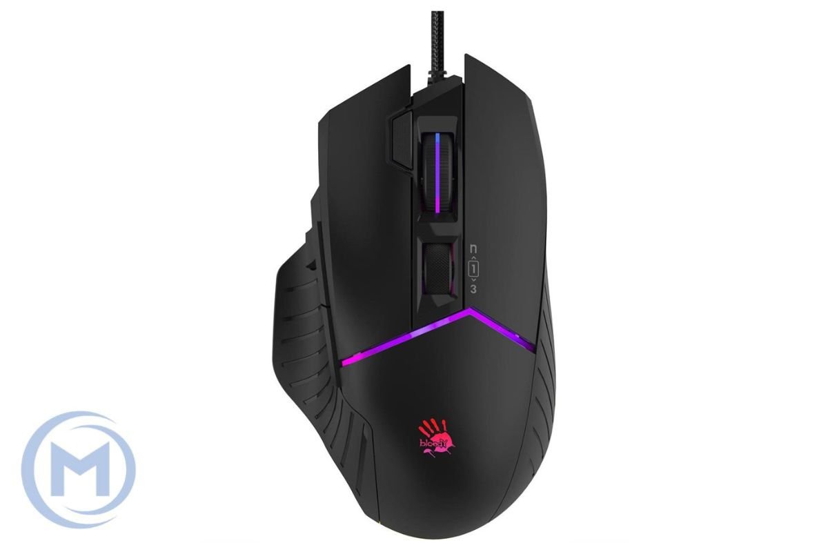 A4TECH BLOODY W95 MAX GAMING MOUSE 12000CPI STONE BLACK RGB EXTRA FIRE ACTIVE USB BLACK