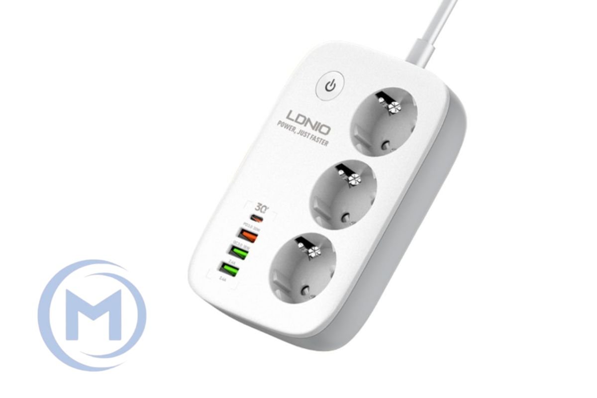 Удлинитель LDNIO (3 розеток и 4 USB) (SE3436) 2m