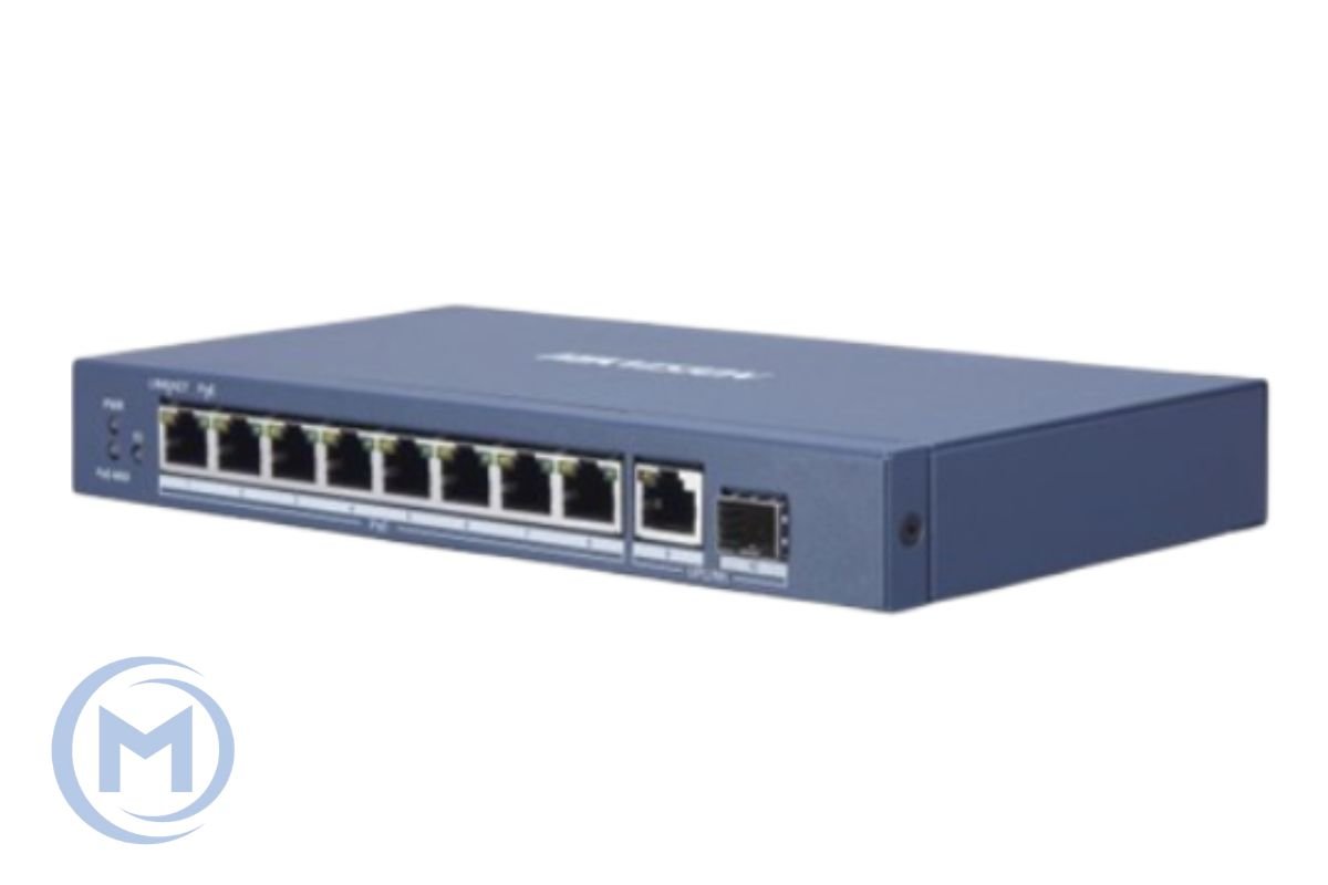 HUB Switch HIKVISION DS-3E0510P-E/M(B) 8x1000Mbps PoE,1x1000Mbpc,1x1000 SFP,PoE budget:80W Metal