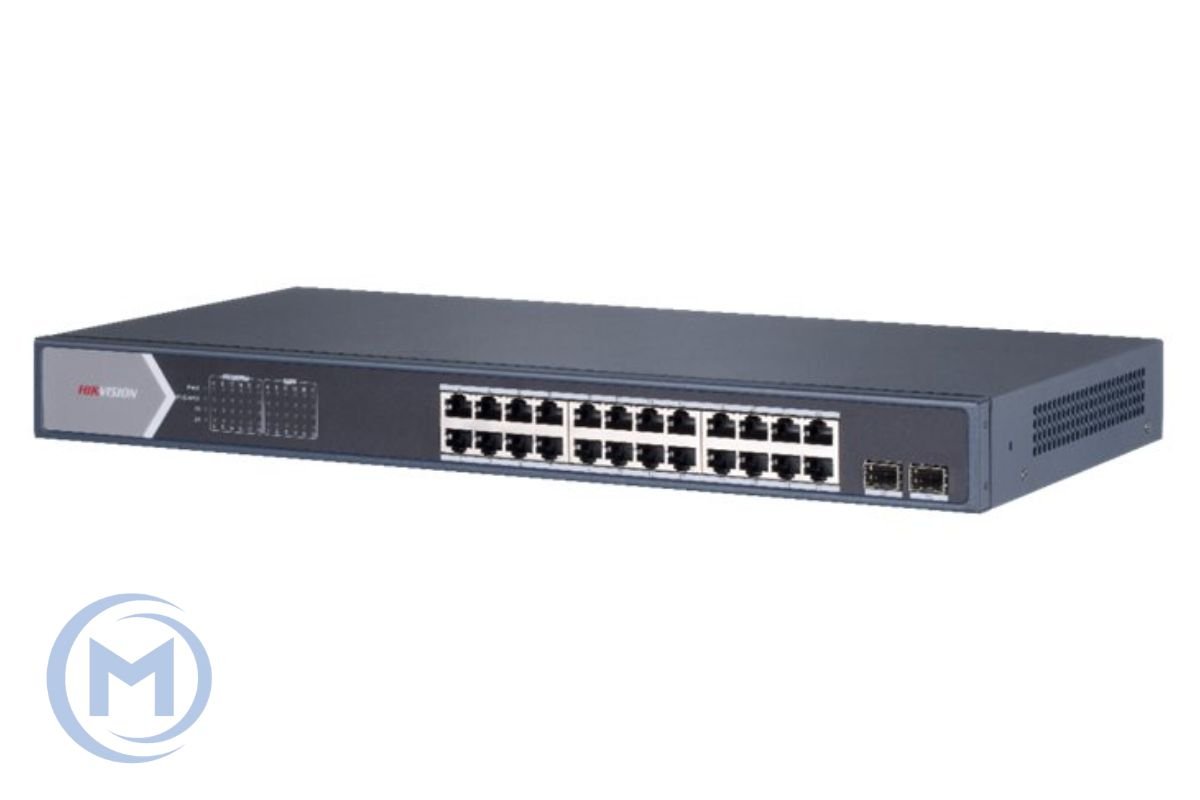 HUB Switch HIKVISION DS-3E0526P-E/M 24x1000Mbps PoE,2x1000 SFP,PoE budget:225W Metal