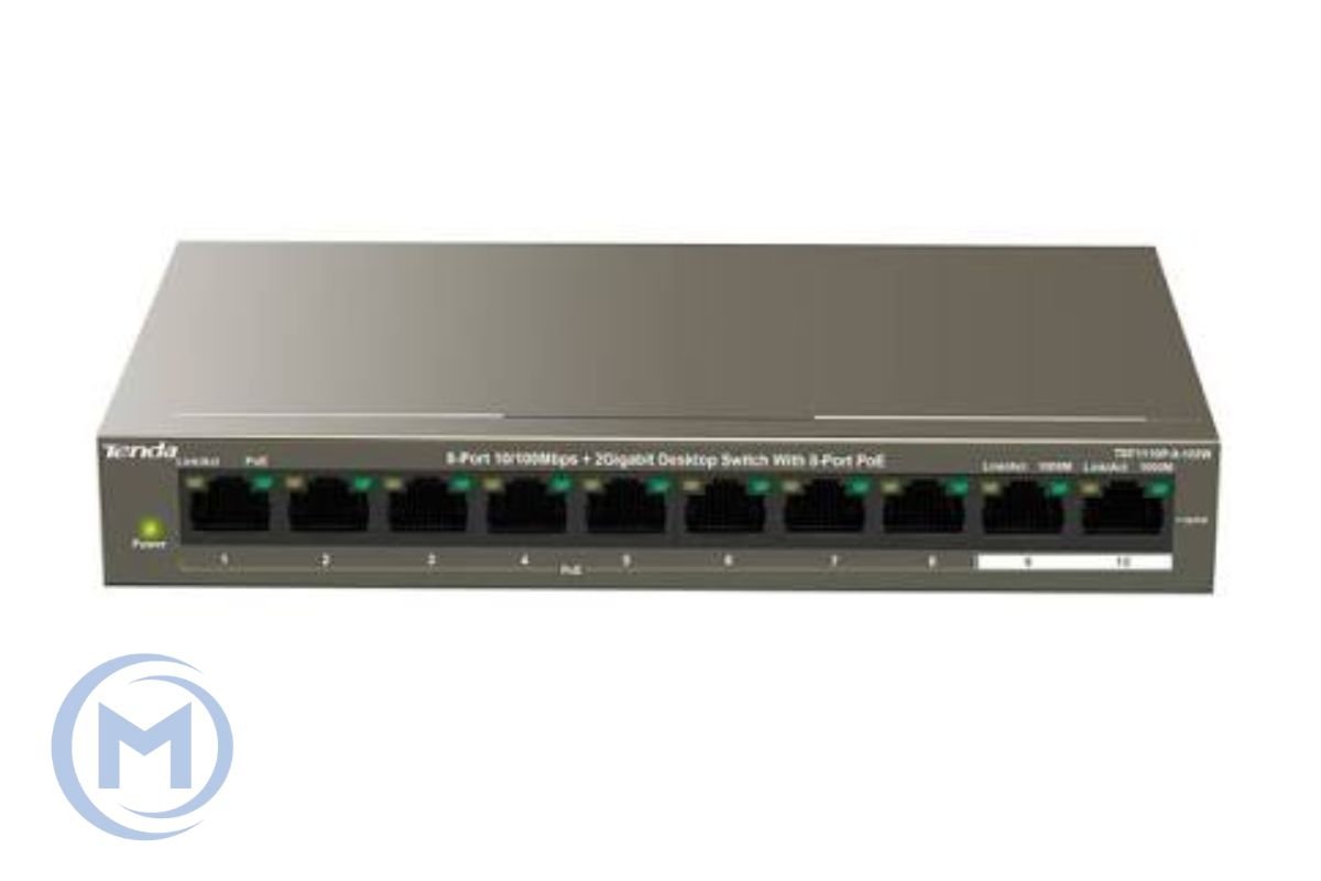 HUB Switch Tenda TEF1110P-8-102W 8-port PoE 10/100Mbps + 2-port 10/100Mbps