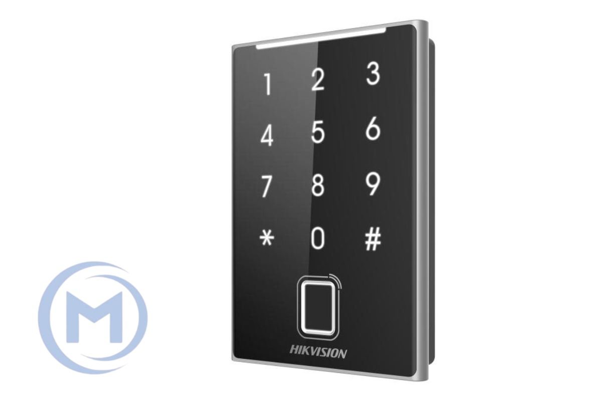 Считыватель с сенсорной клавиатурой HIKVISION  DS-K1109DKFB(STD)Mifare,Bluetooth,палец,пласт,IP65