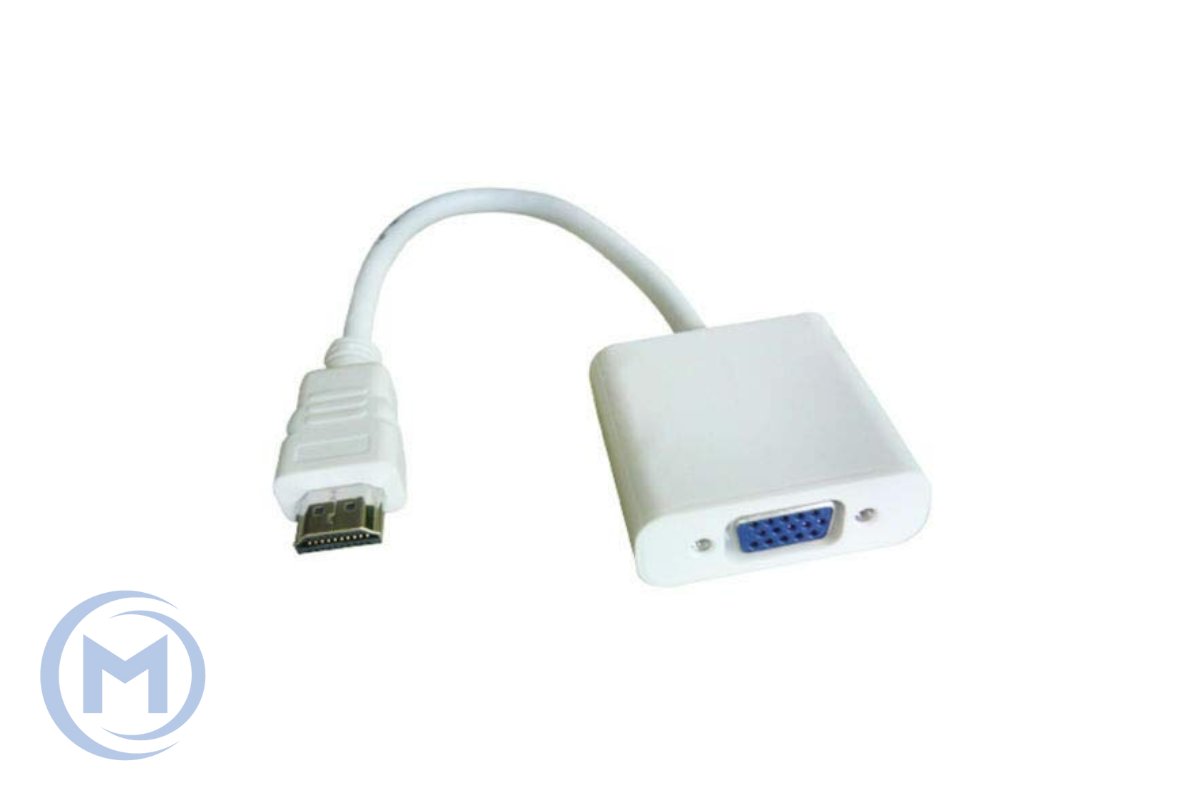 .Конвертер-адаптер HDMI Male to VGA Female Converter Adapter Cable(White 1080P PC DVD HDTV)