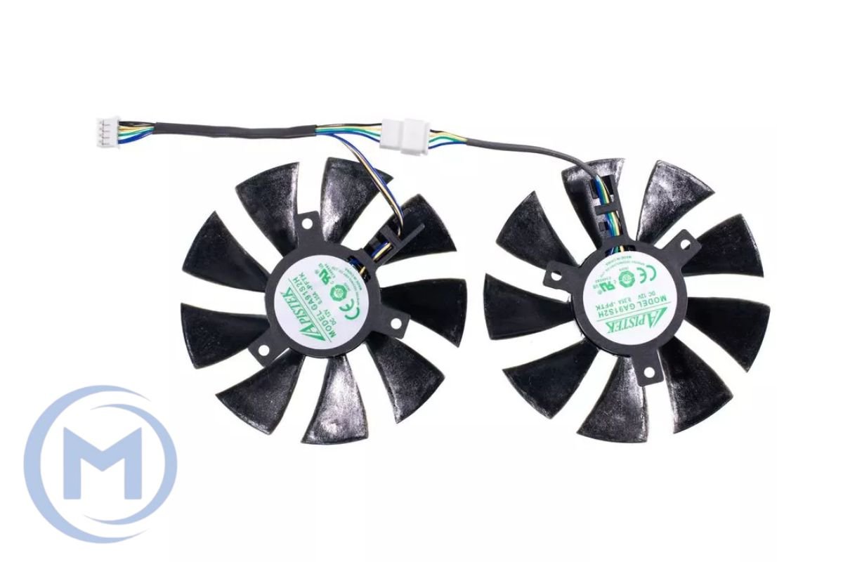 Кулер для видеокарты GTX1050 (Ninja) 76mm, 2 Fan, 2-pin (с радиатором)