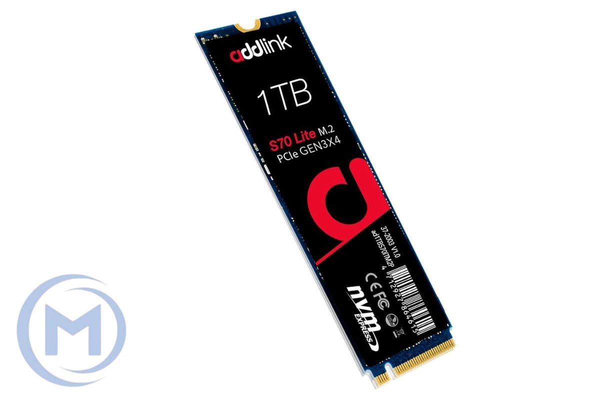 Addlink S70 Lite 1TB PCIe NVMe Gen3x4, M.2 2280, Read/Write up to 3200/2600MB/s, Made in Taiwan [ad1TBS70LTM2P]