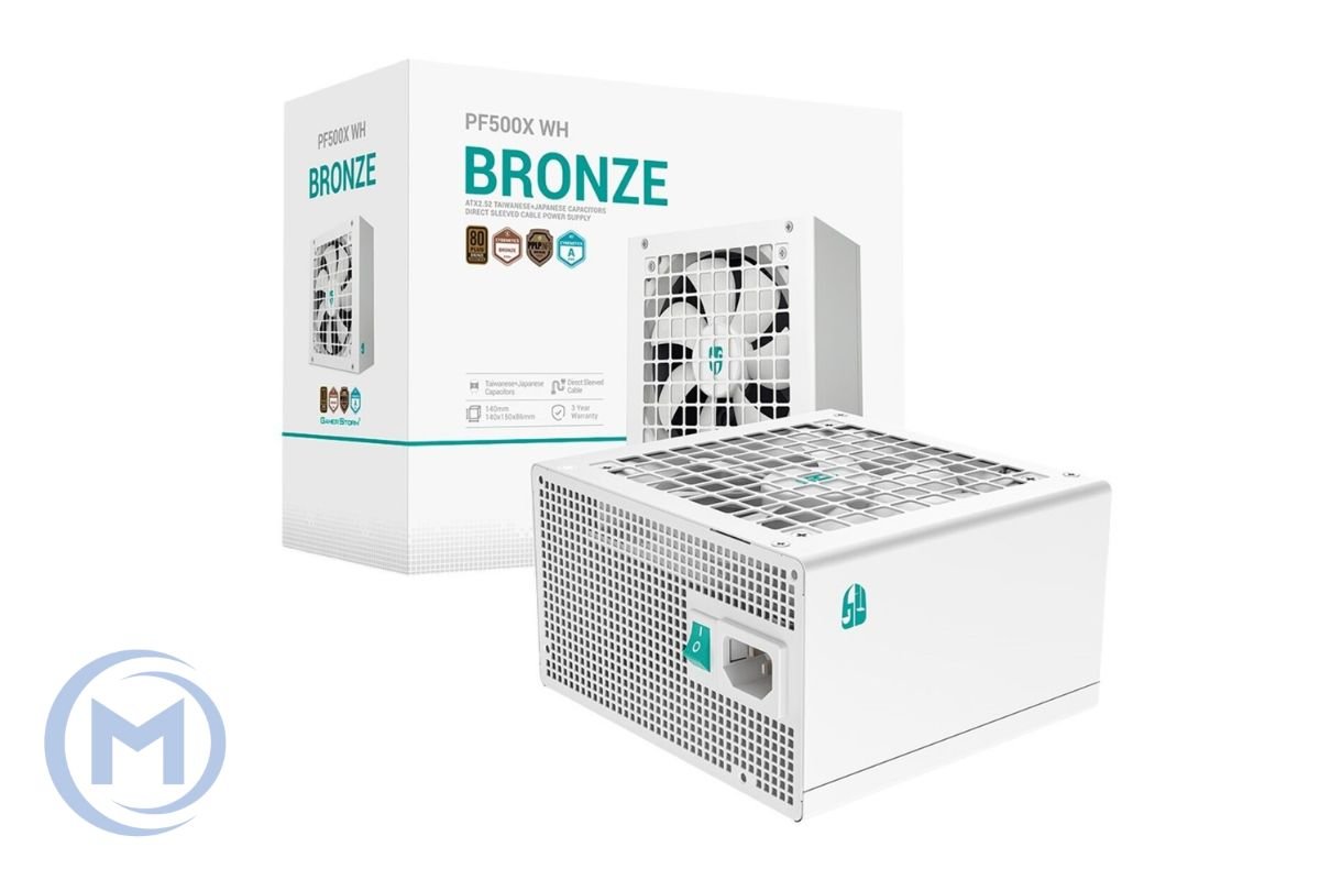 Power Unit DEEPCOOL GS PF500X WH WHITE 500W 80 PLUS BRONZE certified 230V/ATX12V 2.52 & SSI EPS 12V