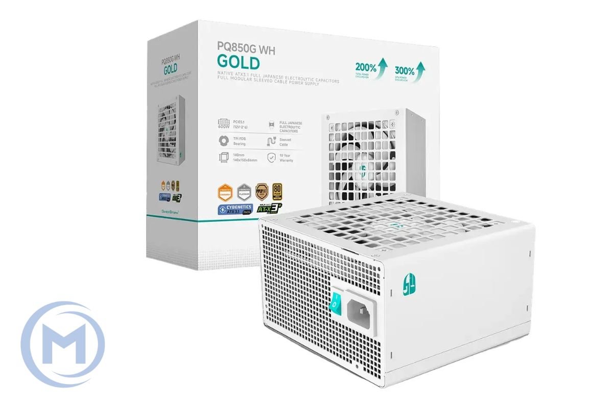 Power Unit DEEPCOOL PQ850G WH WHITE 850W 80 PLUS GOLD certified 100-240V/ATX12V 2.3 & SSI EPS 12V