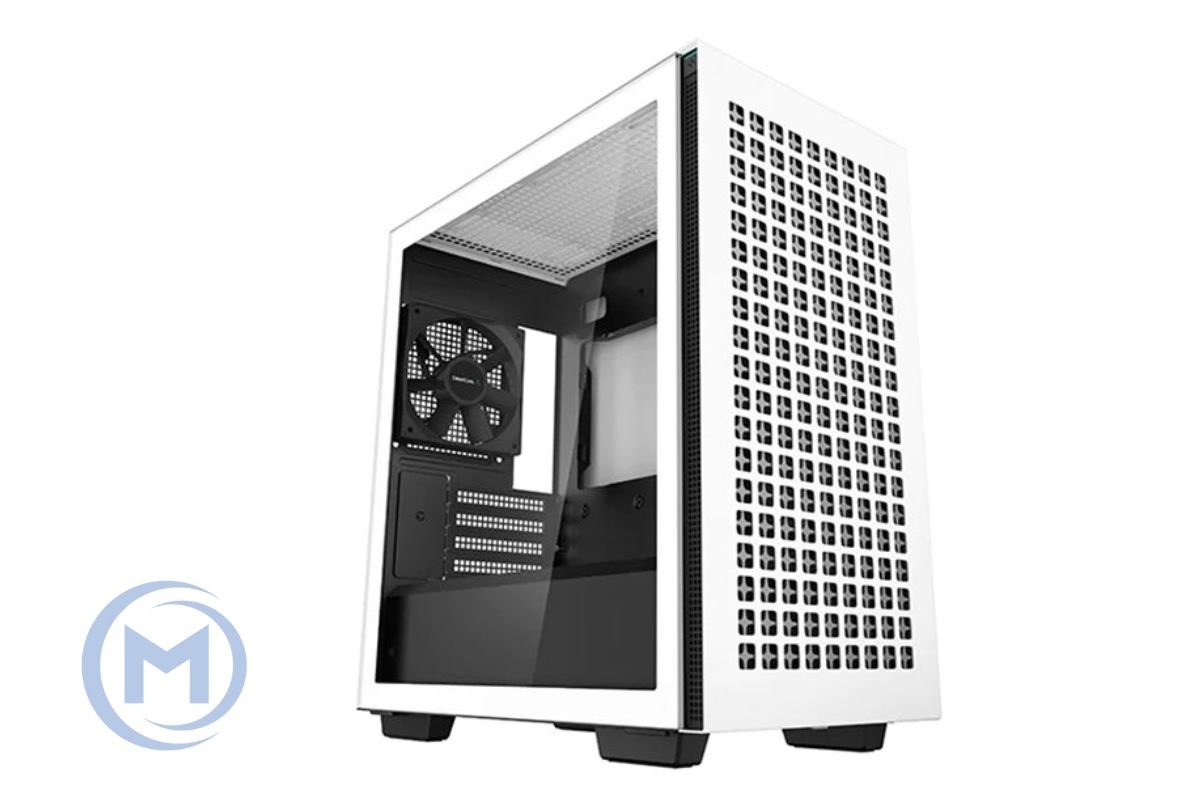 DEEPCOOL MATX CH370 WH WHITE w/o PSU 2*USB 3.0 1×120mm Grill design front panel