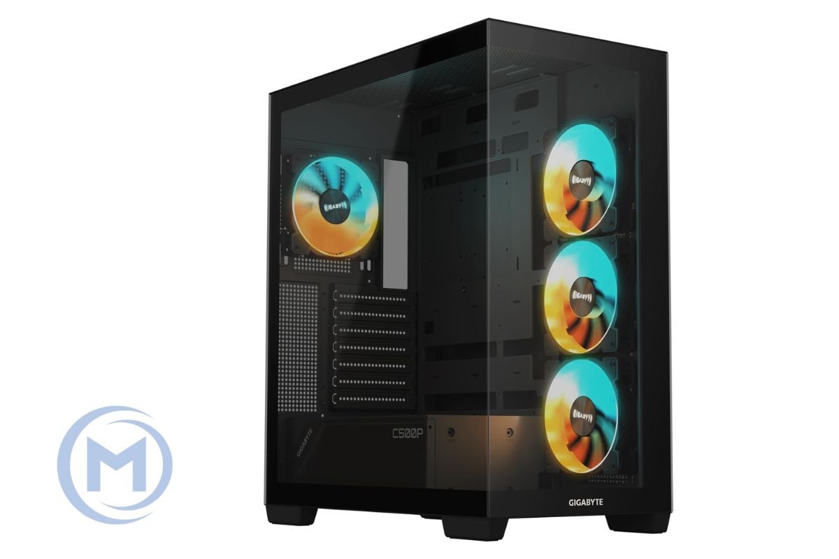 GIGABYTE ATX C500P 2xUSB3.0,Type-C 3x120mm + 1x120mm ARGB Fans BLACK