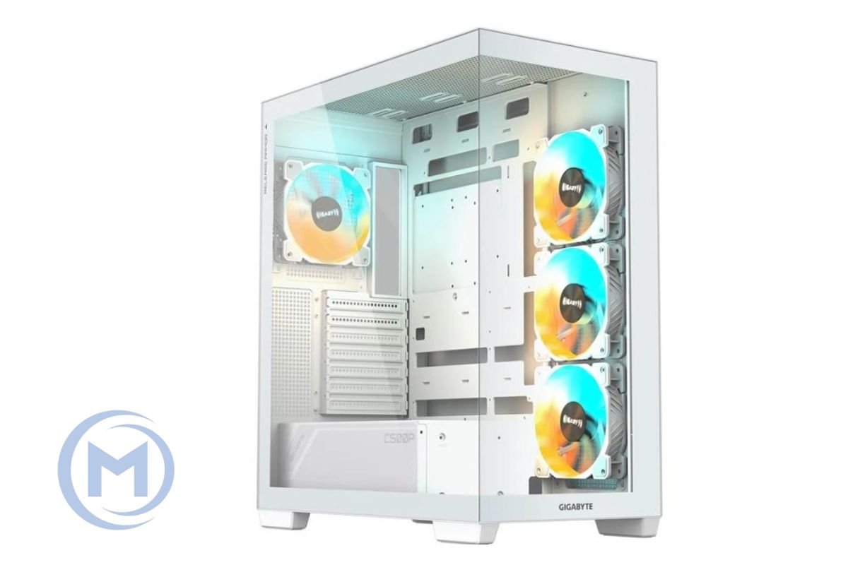 GIGABYTE ATX C500PI 2xUSB3.0,Type-C 3x120mm + 1x120mm ARGB Fans WHITE