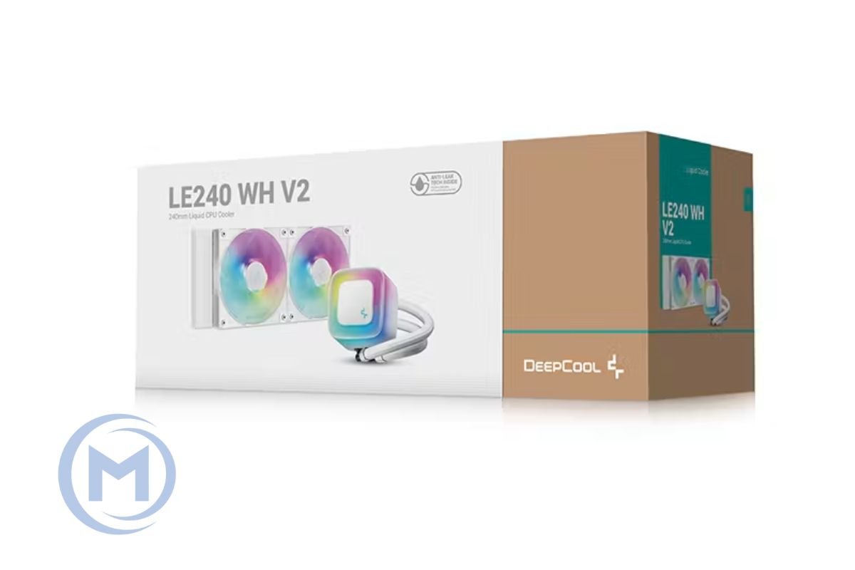 DEEPCOOL LE240 WH V2 WHITE ARGB 120*2 FAN LGA1851/1700/1200/115*/AMD