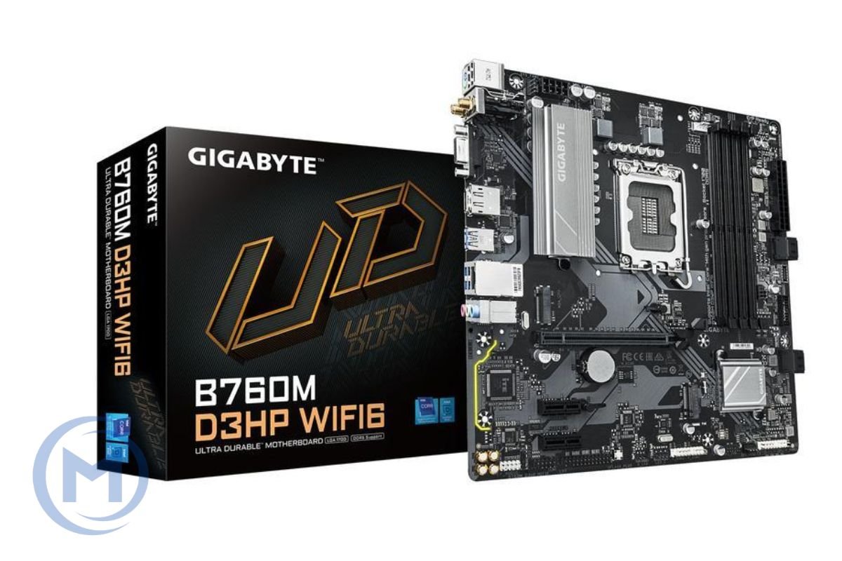 MB LGA1700 GIGABYTE B760M D3HP WIFI6,4xDDR5,12xUSB,4xSATAIII,mATX,PCIe16x,PCIe1x,VGA,HDMI,DP,WiFi