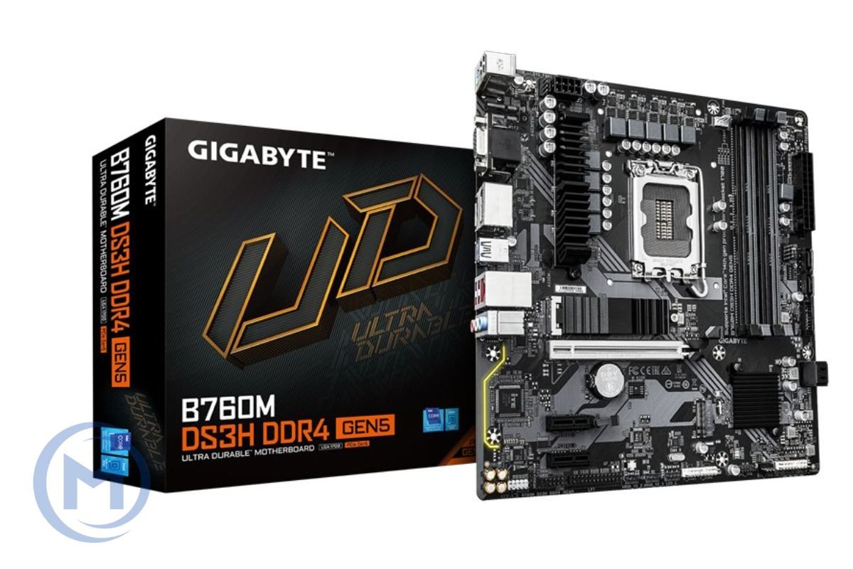 MB LGA1700 GIGABYTE B760M DS3H GEN5,4xDDR5,12xUSB,4xSATAIII,mATX,PCIe16x, 2PCIe1x,VGA HDMI,DP