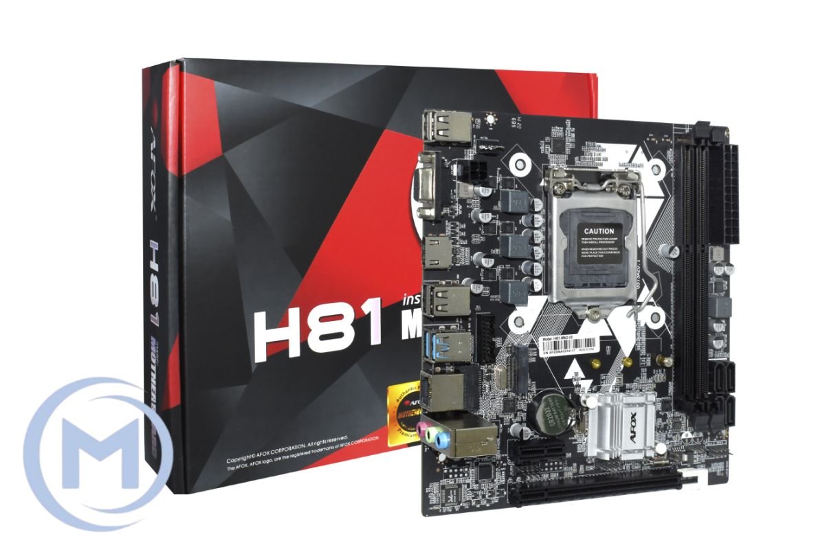 MB AFOX IH81-MA LGA1150 H81,2xDDR3 1333/1600,1xPCI-Ex16,USB3.0,SATA3,LAN, mATX, VGA,HDMI  УЦЕНКА