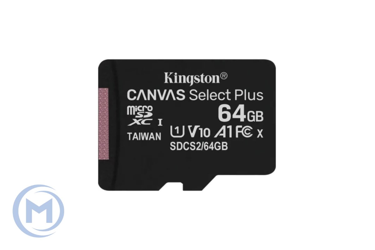 Micro Secure Digital Card (Trans Flash) 64GB HC10 KINGSTON Canvas Select Plus 100R A1 C10