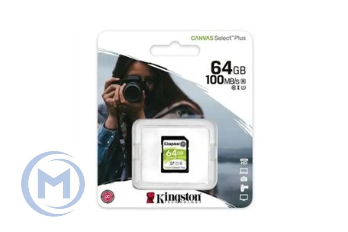 Secure Digital SDXC CL10 64GB KINGSTON Canvas Select Plus G3 100R C10 UHS-I U1 V10