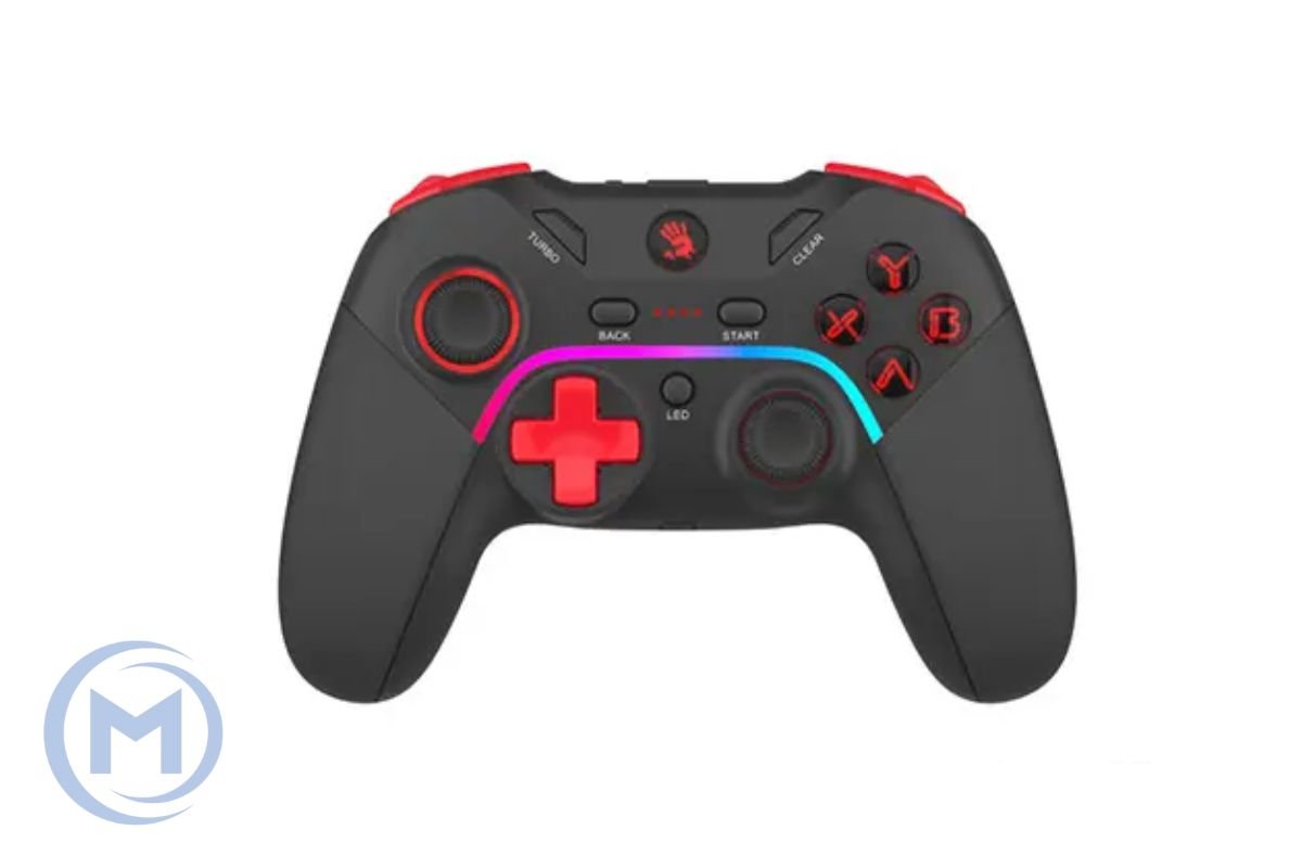 A4TECH BLOODY GPW70 RGB DUAL MODE 2.4G WIRELESS & USB WIRED GAMEPAD SPORTS BLACK