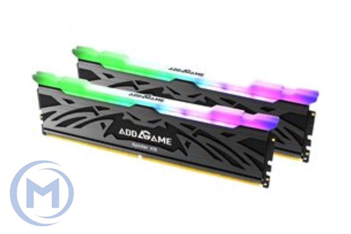 DDR4 16GB Kit (2x8GB) PC-25600 (3200MHz) 1.2V, CL16, 288-Pin UDIMM, Desktop, RGB, with Aluminum Heat sink (с Радиатором), ADDLINK Spider X4 GAMING MEMORY, BLACK, Made in Taiwan [AG8GB32C16X4UBX2]