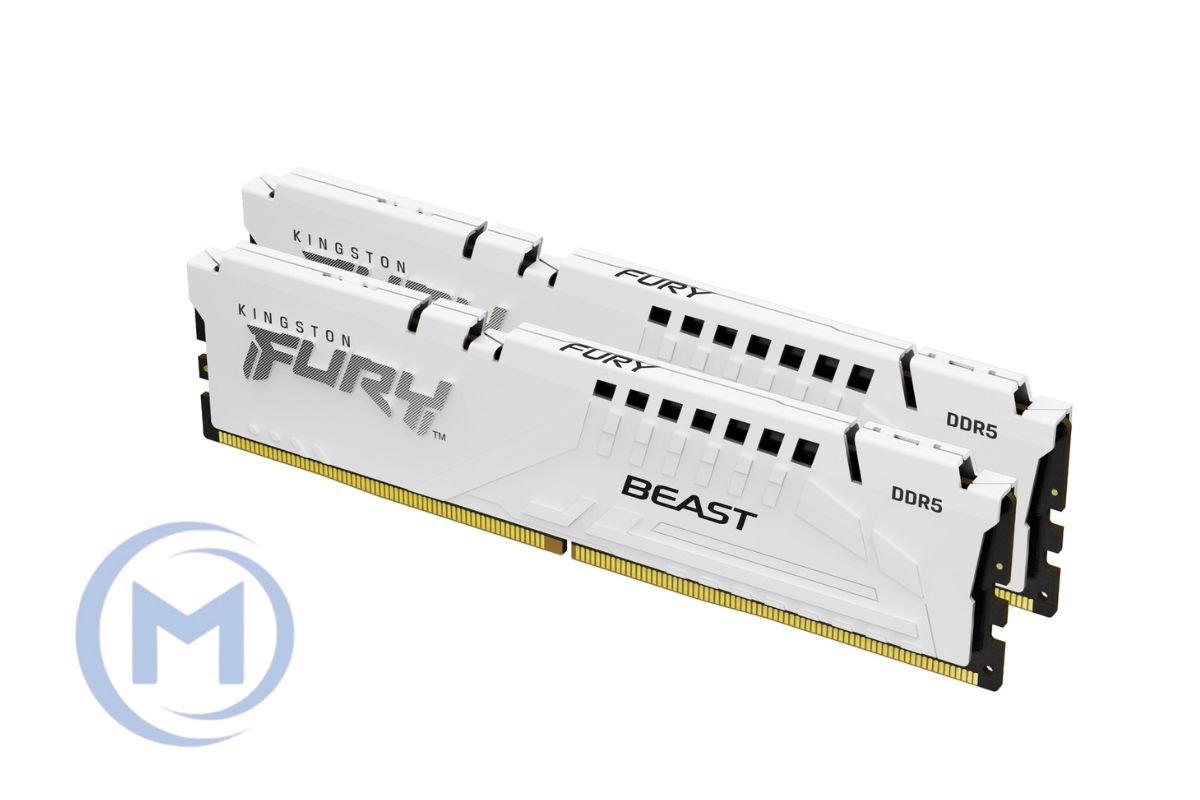 DDR5 32GB (2x16GB) PC-48000 (6000MHz) KINGSTON FURY BEAST WHITE EXPO KF560C30BWEK2-32