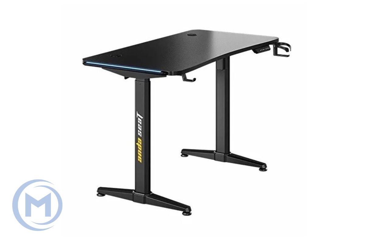 Gaming Desk AD-D-DD1-1600L-01-B AndaSeat Terminator Carbon Fiber Texture Tabletop RGB