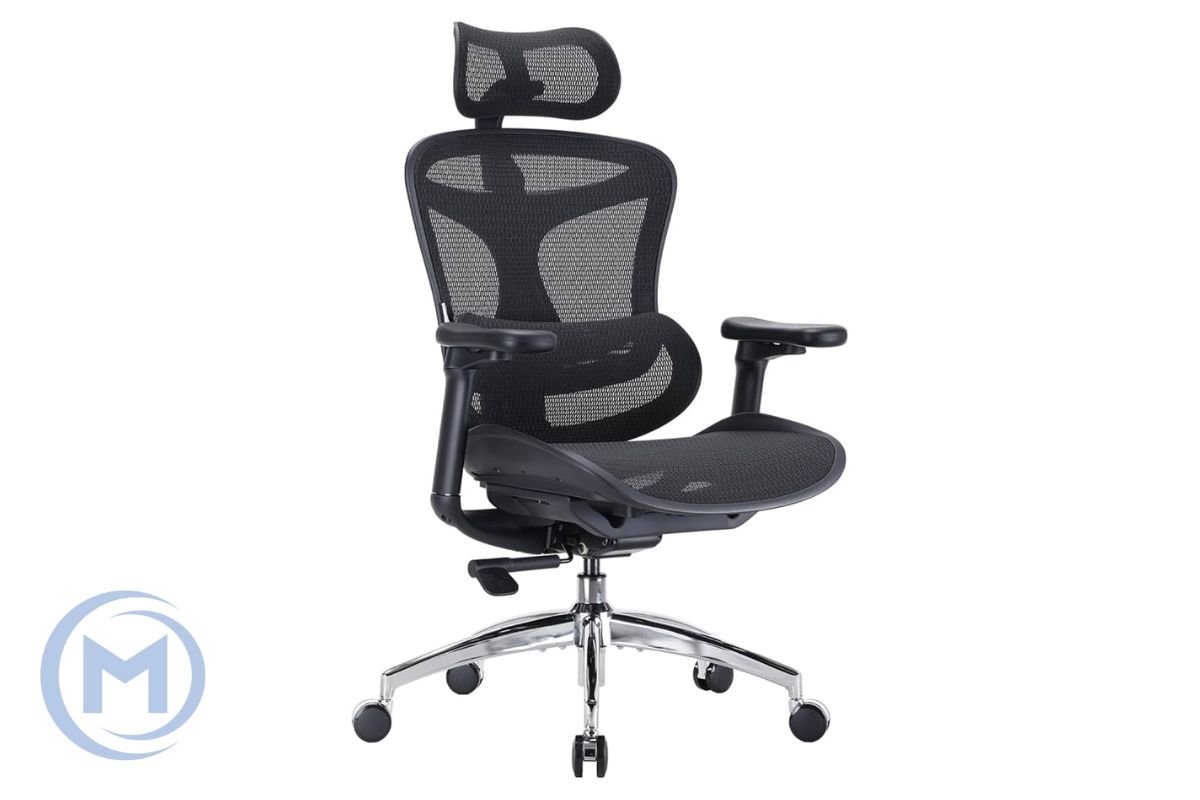 Office Chair SIHOO C300-B101 BLACK 6D Armrest, class 4 TUV gaslift,350mm aluminum base