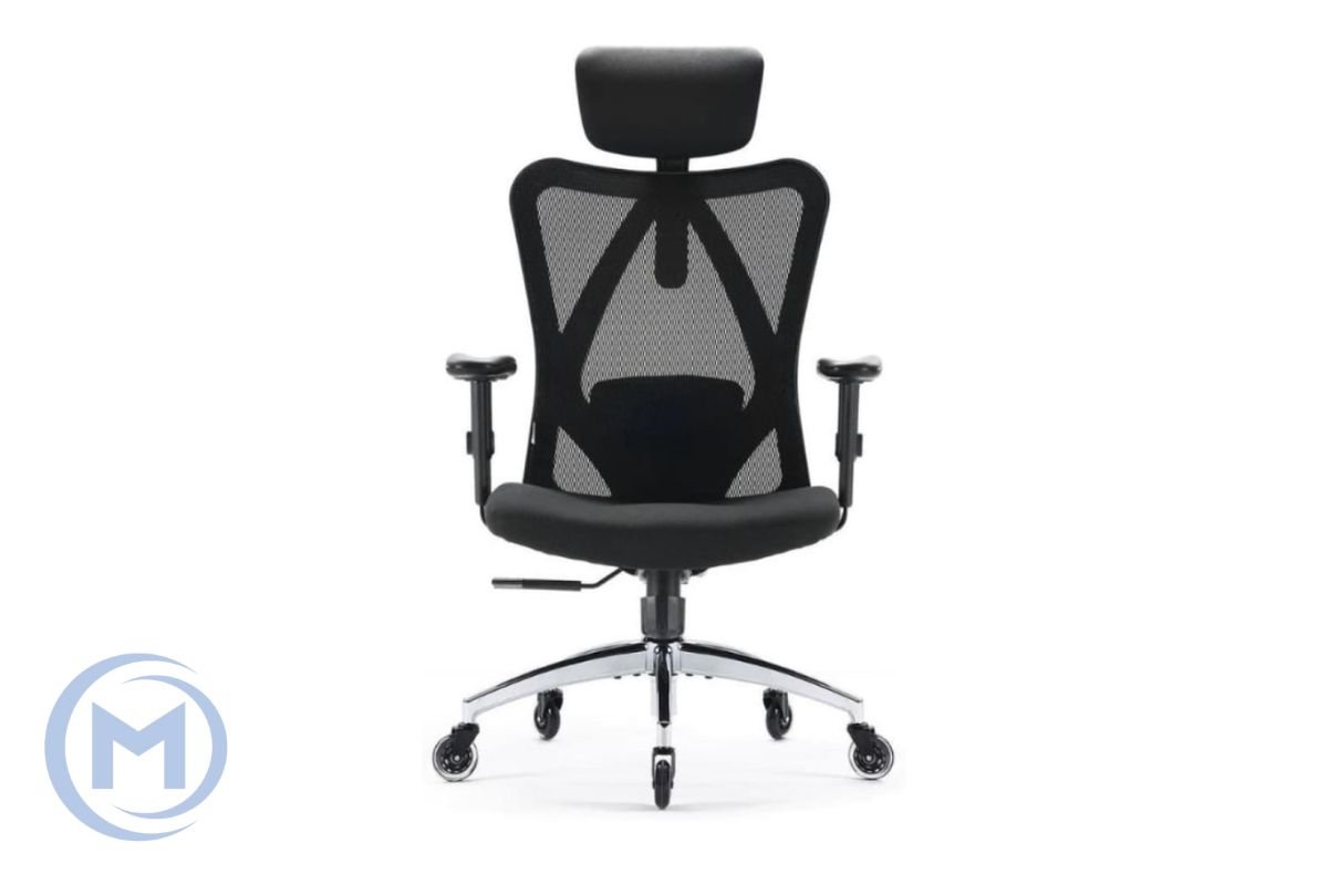 Office Chair SIHOO M18-N107 BLACK 2D Armrest, class 3 TUV gaslift,350mm aluminium base