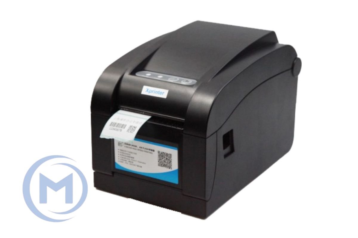 Xprinter XP-350B 3inch direct thermal barcode&Receipt printer USB+SERIAL,Black,152mm/s,EU plug