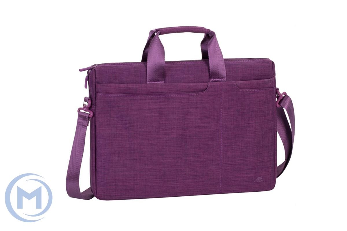Сумка для ноутбука RivaCase 8335 15,6" Purple. Внешние отделения. Отделение-органайзер. Карман для телефона, плечевой ремень. Защита от воды