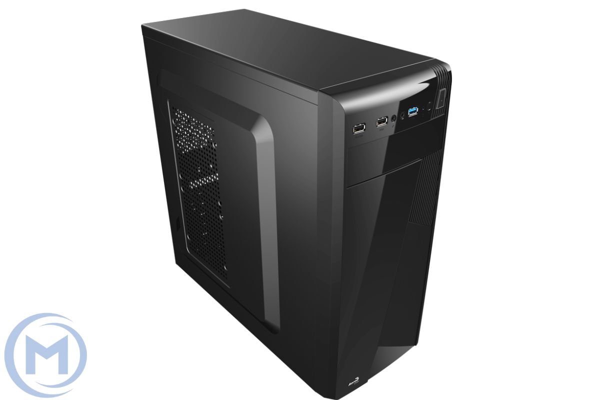 Корпус Aerocool CS-1101, ATX/Micro ATX, USB 3.0/2*2.0, HD-Audio+Mic,Кулер 8cm,Выс .проц.кул. до 150мм,Дл VGA до 375мм (без пер.кул),1*5.25"/ 3*3.5"/1*2.5",Толщ 0,4мм, 410x195x411мм, Без Б/П,Чёрн