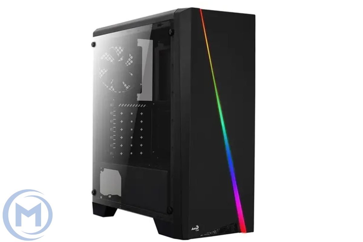 Корпус Aerocool Cylon, ATX/Micro ATX, USB 1*3.0/2*2.0, HD-Audio+Mic, SD слот, Кулер 12см, Высота процессорного кулера до 165 мм, Толщина 0,6мм, Без Б/П, Чёрный