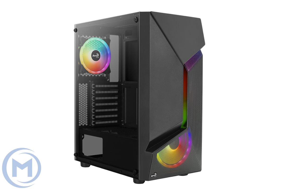 Корпус Aerocool Scape-G-BK-v1, ATX/Micro/ATX,USB2*3.0/1*2.0,HD-Audio+Mic, Кулер 1*12см, Высота CPU кулера до157 мм, Длина VGA до 317мм  (без радиатора),  2*3.5"/3*2.5",  206 x457x413 мм, БезБ/П,Чёрный