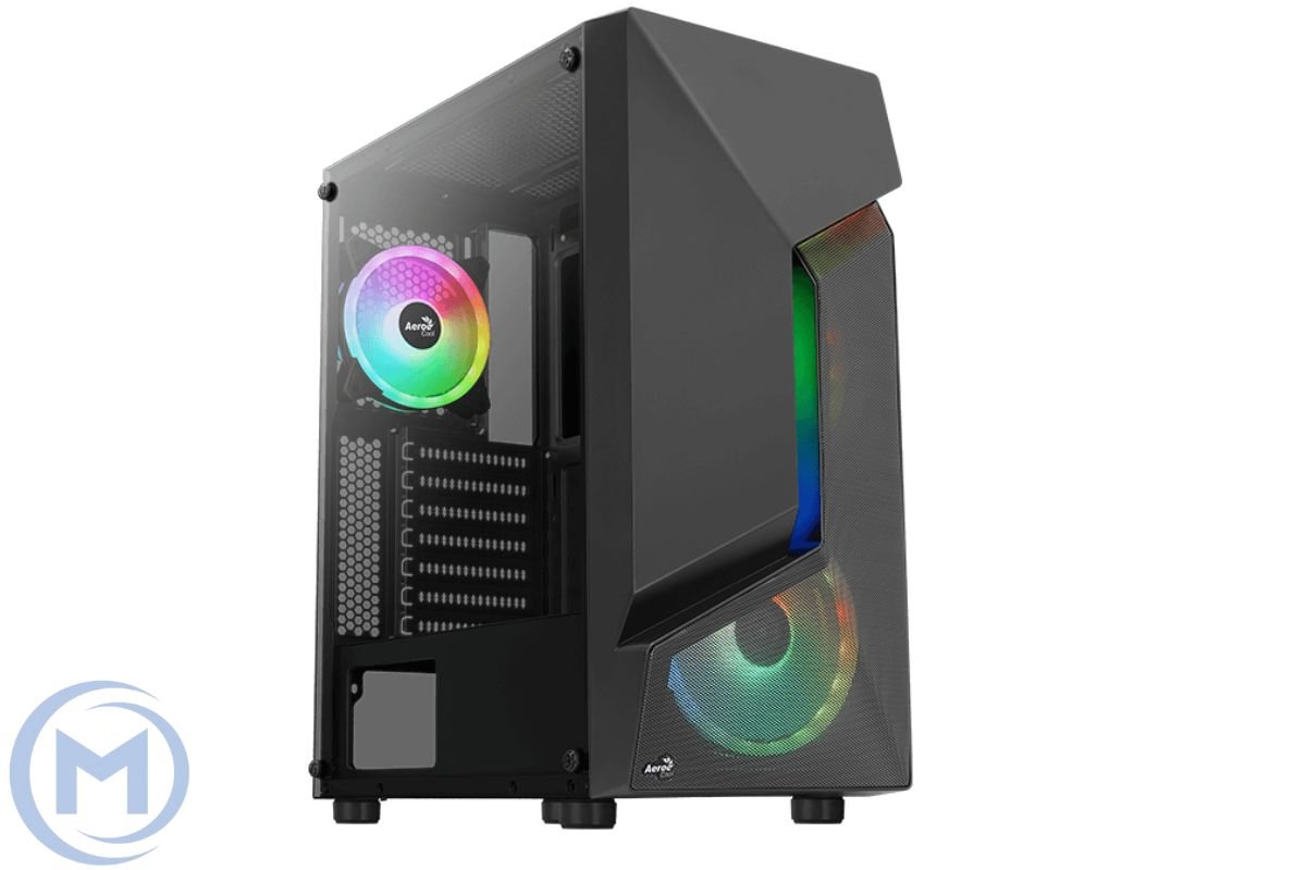Корпус Aerocool Scape-G-BK-v3, ATX/Micro/ATX,USB2*3.0/1*2.0,HD-Audio+Mic, Кулер 3*12см ARGB,Высота CPU кулера до157 мм,Длина VGA до 317мм(без радиатора), 2*3.5"/3*2.5", 206 x457x413 мм, БезБ/П,Чёрный