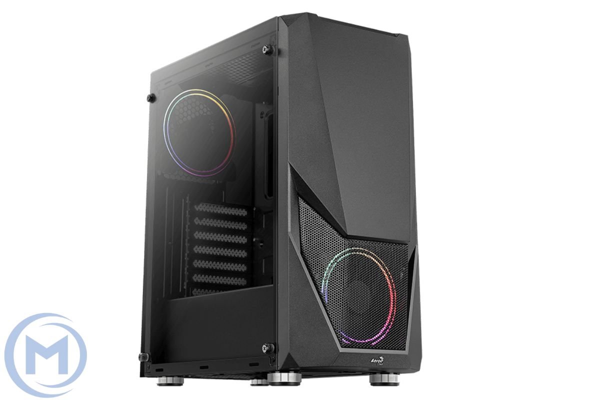 Корпус Aerocool Zauron Saturn FRGB-G-BK-v1,ATX/MicroATX,USB2*3.0,HDAudio+Mic,Кулер 1*12см FGB,Высота CPU кулера до 166 мм,Длина VGA до 325мм(без радиатора),2*3.5"/4*2.5",217.7 x445x409мм,БезБ/П,Чёрный