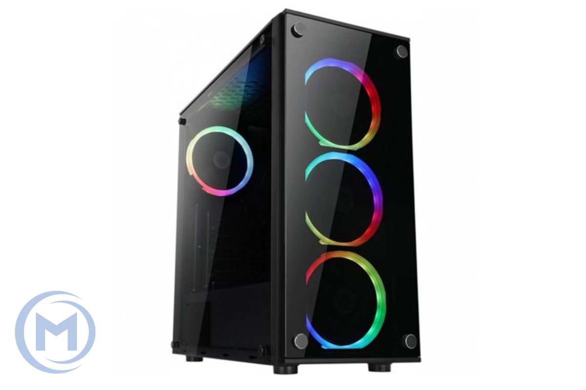 Корпус NOMAD CASSIOPEIA ATX/Micro/MiniITX, USB 1x USB 3.1 Gen 1, 2x USB 2.0, Audio+Mic, Высота CPU кулера до 160  мм, Длина VGA до 330мм(без радиатора), 2*3.5"/4"*2.5, окно, БезБ/П, Чёрный