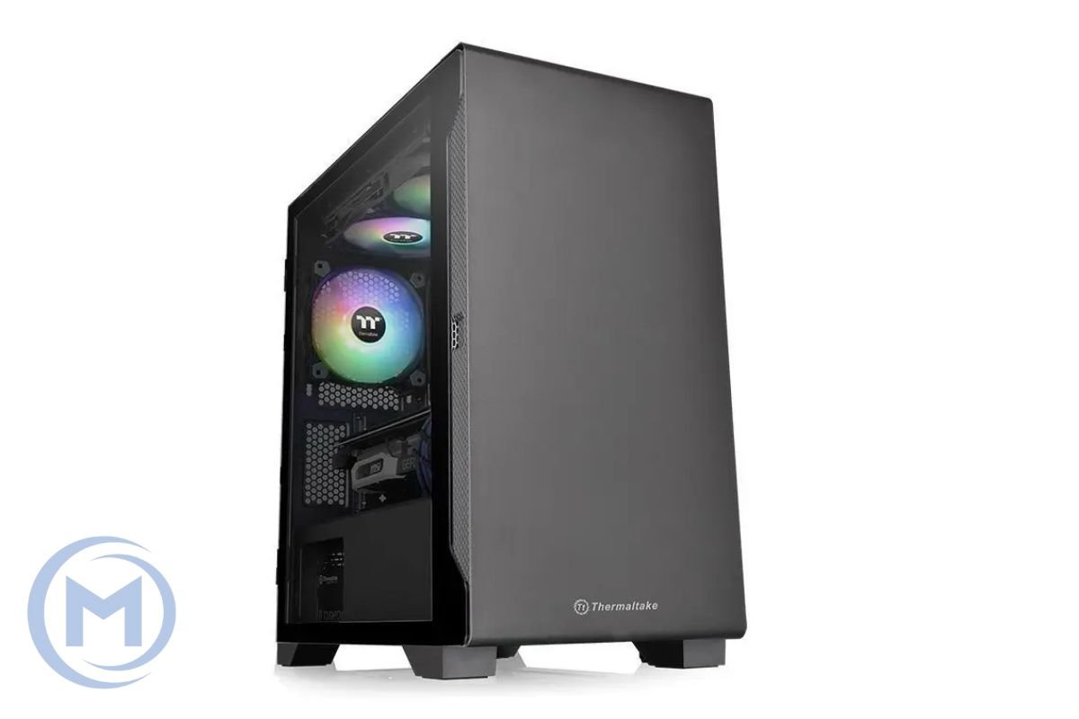 Корпус Thermaltake S100 TG CA-1Q9-00S1WN-00 Micro ATX/Mini ITX USB1x3.0+2.0x2, HD-Audio, Куллер 1x120мм, Высота CPU куллера до 165мм, VGA до 330мм, 411x220x441мм, Без Б/П, Черный