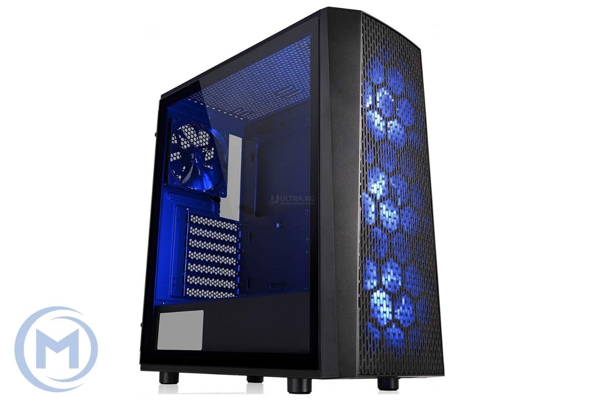Корпус Thermaltake Versa J24 TG RGB CA-1L7-00M1WN-01 ATX/Micro ATX/Mini ITX, USB1*3.0, USB2*2.0, HD-Audio, Куллер 4*120мм RGB, Высота CPU куллера до 160мм, VGA до 320мм, 462x206x414мм, Без Б/П, Черный