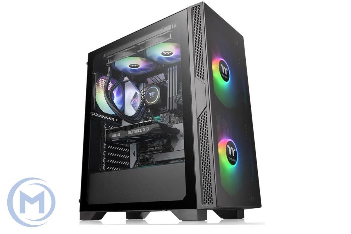 Корпус Thermaltake Versa T25 TG CA-1R5-00M1WN-00 ATX/Micro ATX/Mini ITX USB1x3.0+2x2.0, HD-Audio, Куллер 1x120мм , Высота CPU куллера до 150мм, VGA до 300мм, 416x210x480мм, Без Б/П, Черный