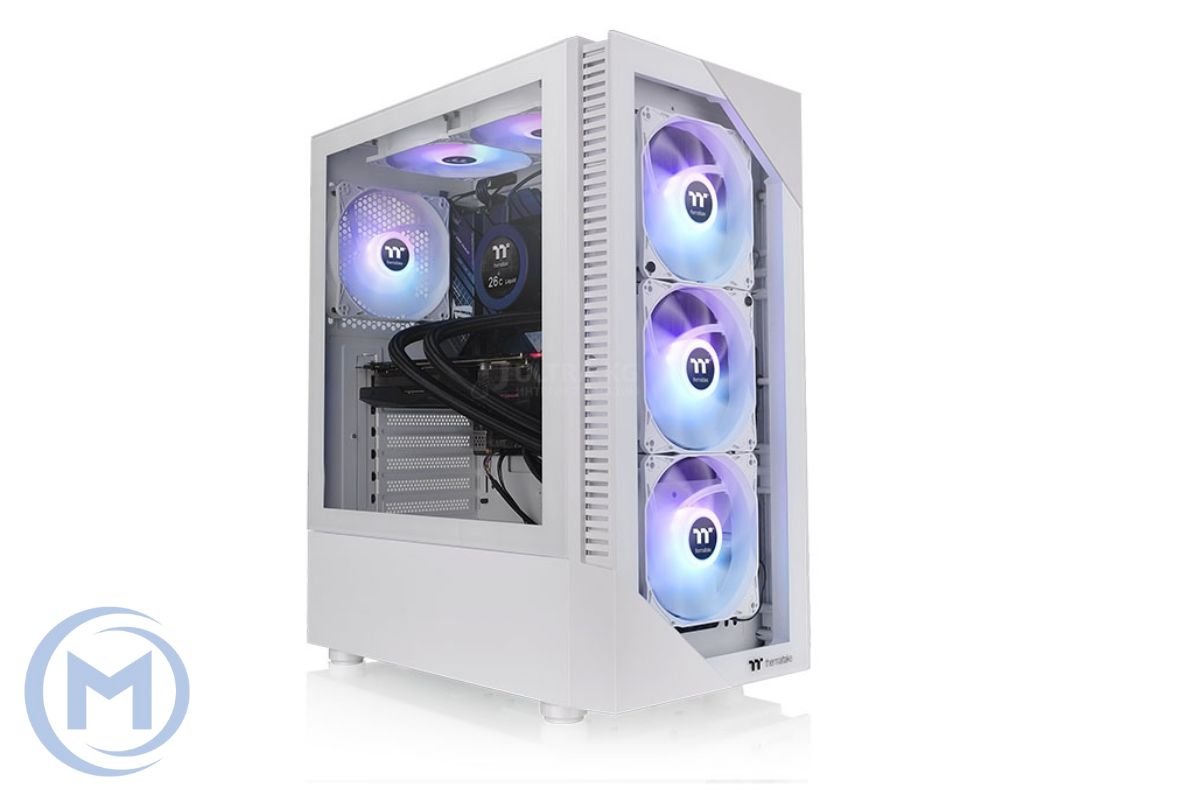 Корпус Thermaltake View 200 TG ARGB Snow/White/Win/SPCC/Tempered Glass*1/120mm ARGB Lite Fan*3/Brown BoxCA-1X3-00M6WN-00