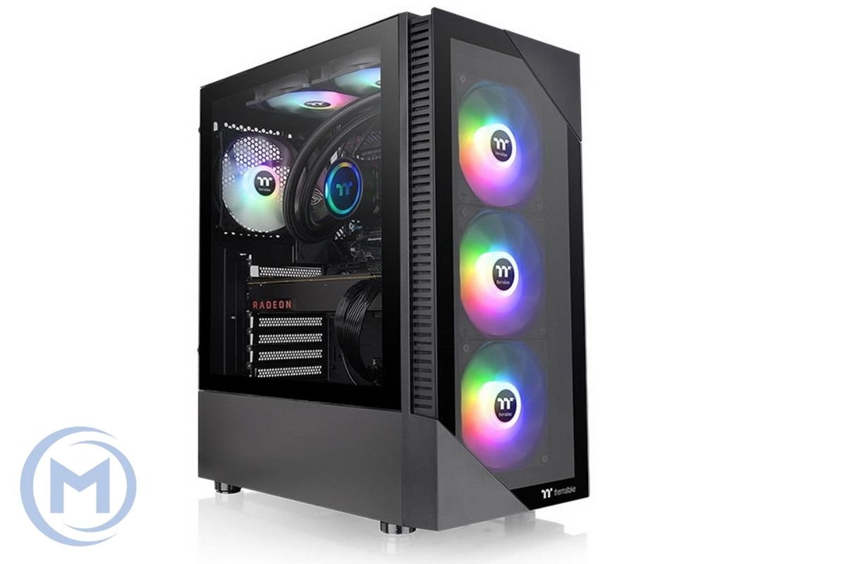 Корпус Thermaltake View 200 TG ARGB/Black/Win/SPCC/Tempered Glass*1/120mm ARGB Lite Fan*3/Brown BoxCA-1X3-00M1WN-00