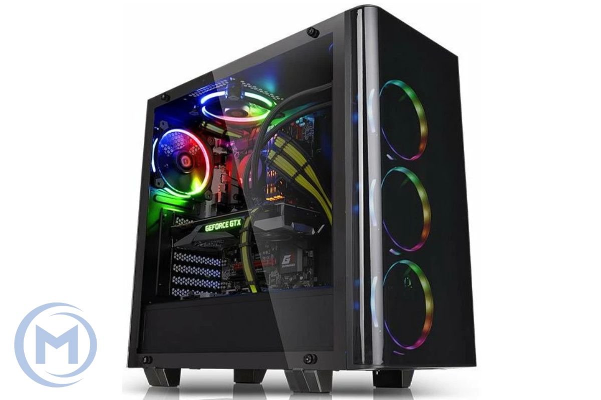 Корпус Thermaltake View 21 TG, CA-1I3-00M1WN-00, ATX/Micro ATX/Mini-ITX, USB 2*3.0, Куллер1*120 мм (з/п), Высота CPU куллера до 160 мм, VGA до 410 мм, 2*3.5"/2*2.5", 471*224*492, Без Б/П, Чёрный