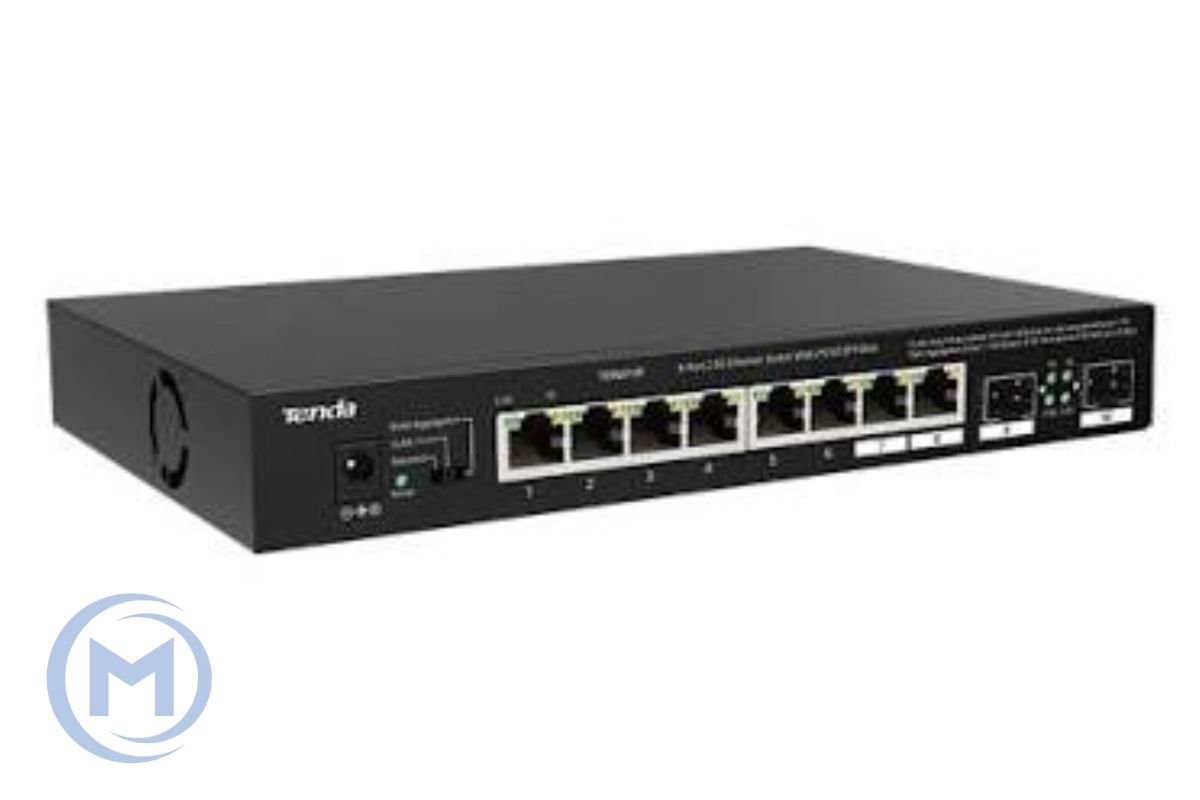 HUB Switch Tenda TEM2010F 8-port 2.5G 8*100/1000/2500Mbps Base-TX+2*Base-X SFP ports Steelcase