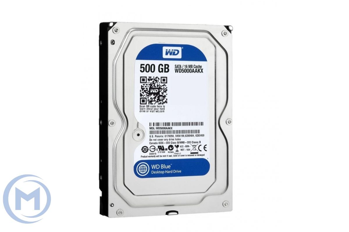 Жесткий диск HDD 500GB, Western Digital, 7200rpm, 16MB Cache, SATA III, 6.0 Gbp, 3,5" [WD5000AAKX] Refurbished