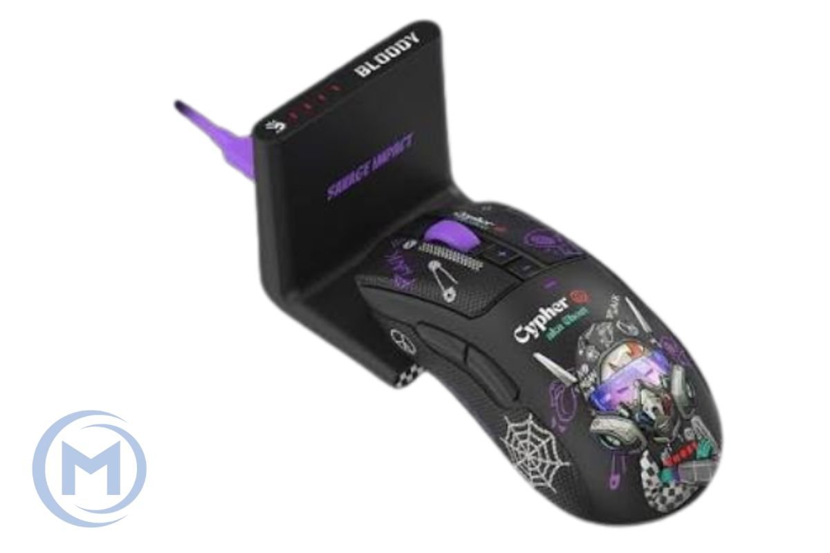 A4TECH BLOODY R73 ULTRA DUO WAVELINK DUAL WRLS 20000CPI GAMING MOUSE 2.4GHz / USB DOCK CYPHER GHOST