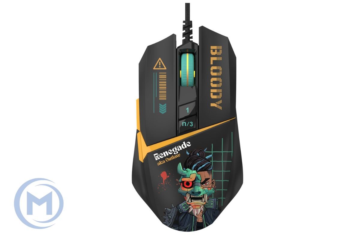 A4TECH BLOODY SAVAGE IMPACT W63 MAX RENEGADE MIDNIGHT GAMING MOUSE 12000CPI RGB BLACK USB