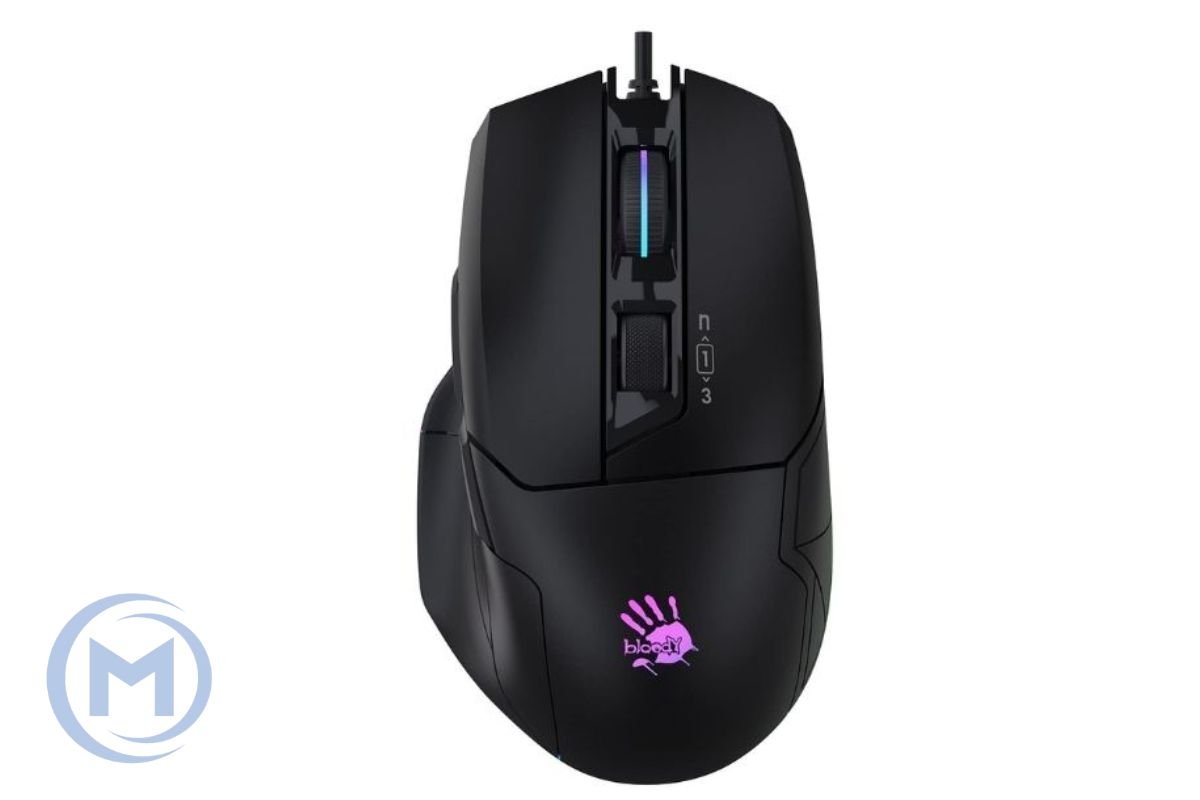 A4TECH BLOODY W70 MAX GAMING MOUSE 10000CPI STONE BLACK RGB METAL FEET ACTIVE USB BLACK