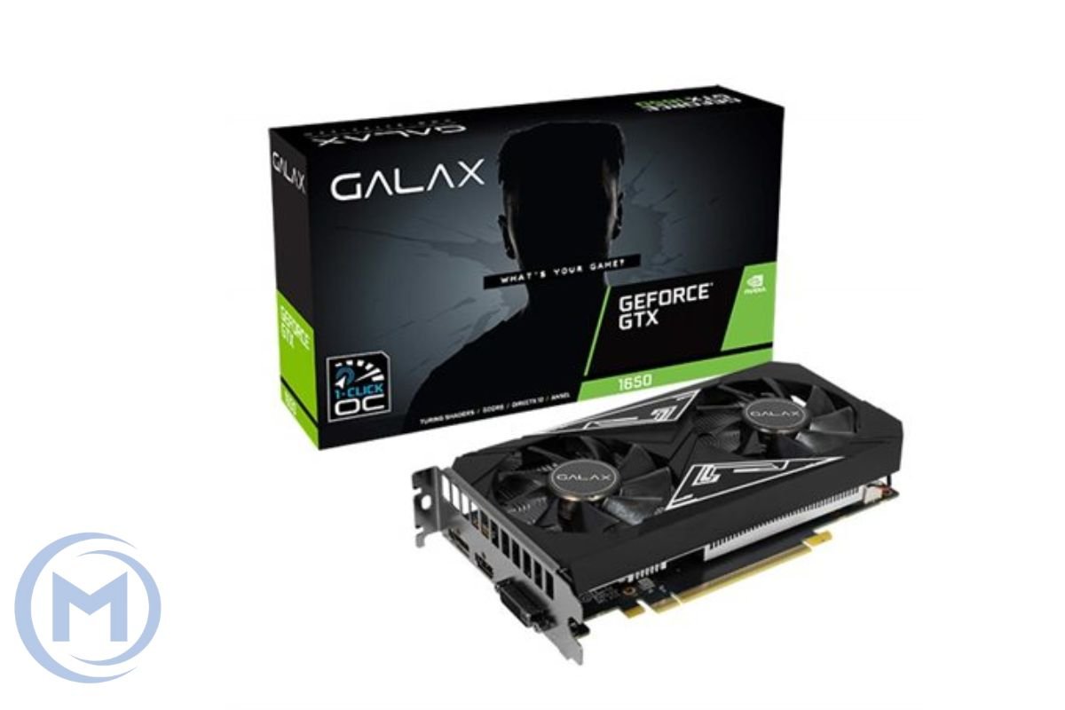 Galax GeForce GTX 1650 EX PLUS 1-Click OC 4GB GDDR6 128-bit, Engine Clock 1635MHz, Memory Speed 12000mhZ, DUAL Fan, Vulkan API, OpenGL 4.6, DVI-D HDMI DP [65SQL8DS93E1]