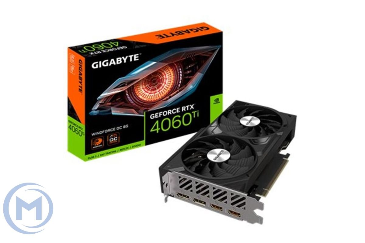 Видеокарта RTX 4060Ti Gigabyte GeForce RTX™ 4060 Ti WINDFORCE OC 8GB GDDR6, Engine clock 2535MHz, Memory clock 18000MHz, 128Bit, 2xDP, 2xHDMI [GV-N406TWF2OC-8GD]
