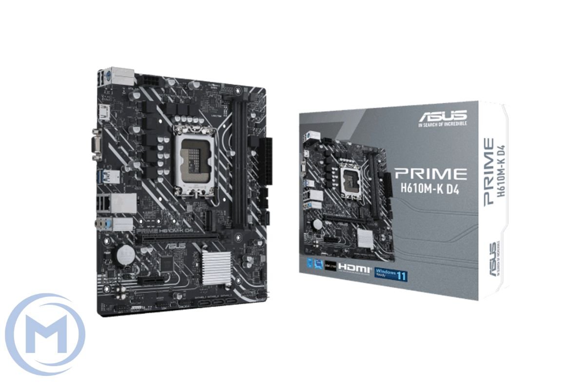             MB LGA1700 ASUS H610M-K D4,2xDDR4,12xUSB,M.2,4xSATAIII,mATX,PCIe16x, PCIe1x, HDMI,VGA